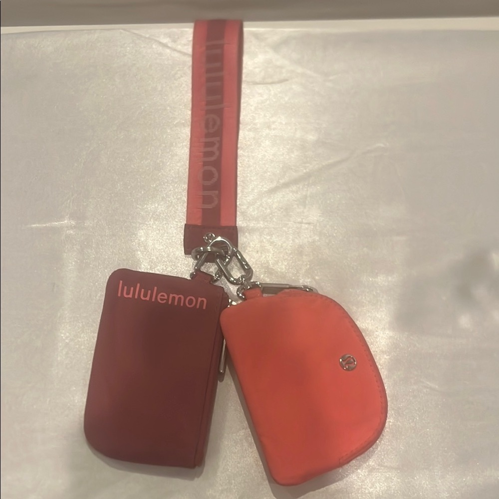 Lululemon Pink and Maroon Keychain Set